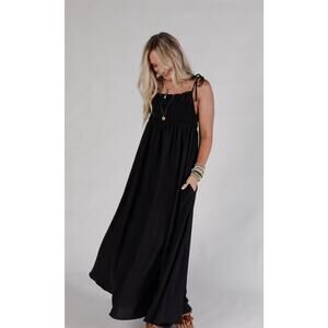 Three Bird Nest Black Maxi Dress